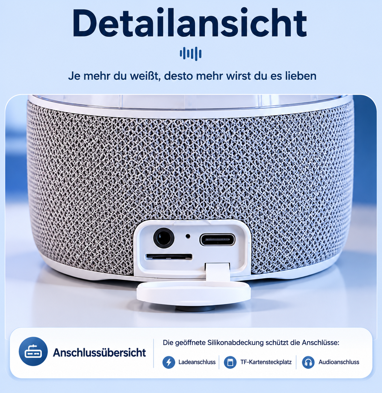 Salviro AquaGlow™ Bluetooth Quallenlampe mit Lautsprecher